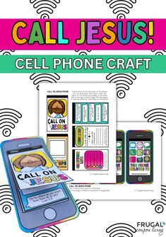 Call on Jesus Cell Phone Craft Printable Activity Flipbook | Bible Craft for Kids Digital DownloadHelp kids engage with their faith in a fun and interactive way! This printable Call on Jesus Cell Phone Craft is perfect for Sunday School, homeschool, or as a meaningful activity at home. With this unique Bible craft, children can design their own cell phone and connect with Jesus through creative apps!What's Included in the Cell Phone Bible Craft: Base Page: The printable cell phone template says Christmas Craft For Sunday School Kids, Children’s Ministry Activities, Phone Craft For Kids, Fun Bible Lessons For Kids, Kids Cell Phone, Phone Craft, Sunday Ideas, Jesus Crafts, Fun Kids Crafts