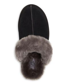 Fits true to size, order your normal size.Round toe.Slip on.Real sheepskin trim at topline, real sheepskin lining.Logo at side.Real sheepskin, origin: Australia, dyed.Upper: suede/sheepskin; lining: sheepskin; sole: rubber.Imported.Web ID: 4590059 Ugg Shoes Women, Ugg Scuffette, Womens Uggs, Womens Slippers, Shoe Collection, Mule, Women's Shoes, Slippers, Slip On