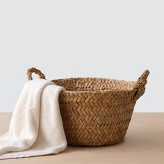 Throw laying out of woven floor basket Floor Basket, Floor Baskets, The Citizenry, A Thing Of Beauty, Plant Fibres, Lima Peru, Weaving Process, Artisan Craft, Wicker Laundry Basket