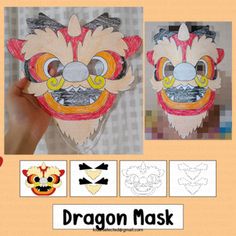 Chinese New Year 2023 Activities : Dragon Mask Craft Coloring / Cut and Paste 4 Pages Colored Template / B&W Template Pre-k / Kindergarten /Grade 1st 2nd 3rd Available in PDF format Letter size 8.5 x 11 inchesTHANK YOU : Please FOLLOW ME if you'd like to receive notifications when I upload new products and freebies. If you are having any issues please email me at kids.selected@gmail.com and I can help you problem solve.** Personal use only NO COMMERCIAL USE ALLOWED!** Mask Craft, Chinese New Year 2023, Chinese New Year Activities, Dragon Chino, Dragon Hats, Chinese New Year Dragon, Dragon Mask, Chinese New Year Crafts, Lion Mask