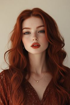 Red On Top Of Brown Hair, Auburn Hair Makeup Looks, Red Hair With Dark Red Highlights, Natural Red Hair Dark, Medium Red Hair Color, Makeup For Auburn Hair, Rich Red Hair Color, Bright Auburn Hair, Warm Red Hair Color