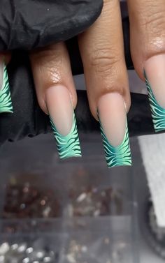 Swirl Green Nails, Nails Sets, Stiletto Nails Designs, Long Acrylic, Nail Art Galleries, Nails Inspo