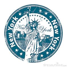 new york stamp with the statue of liberty