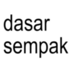 the words desar sempak are in black and white letters on a white background