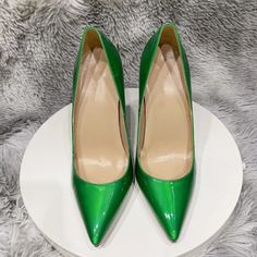 TAAFO Glossy Olive Green Women Pointy Toe High Heel Shoes Celebrity Party Stiletto Pumps 8cm 10cm 12cm 12cm Green-33 Green Heels With 4-inch Heel For Party, Green 4-inch Heels For Party, Green Round Toe Court Shoes For Party, Green High Heel Court Shoes For Evening, Green Fitted High Heel Court Shoes, Fitted Green High Heel Court Shoes, Green High Heel Court Shoes With 4-inch Heel, Celebrity Party, Sweet Fashion