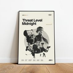 Threat Level Midnight Poster, Midcentury Wall Decor, The Office Poster, Threat Level Midnight, Mid Century Modern Poster, Midcentury Art, Photo Wall Decor, Office Poster, Movie Posters Minimalist