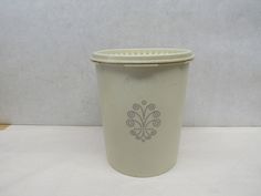 Tupperware Almond Filigree, Tupperware Canister With Accordian Lid - Etsy