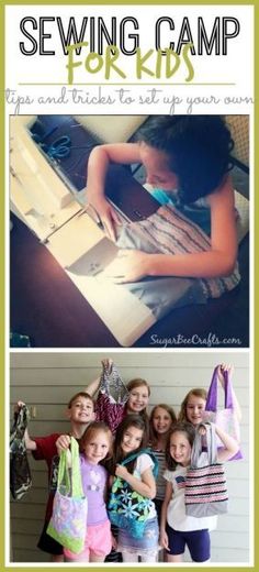 tips and tricks to run your own sewing camp for kids this summer - - Sugar Bee Crafts Teaching Sewing, Summer Sewing, Sewing School, Trendy Sewing, Sewing Projects For Kids, Sewing Class, Sewing Lessons, Sewing Projects For Beginners, Camping With Kids