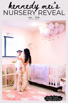 Visit here to see this unicorn butterfly nursery reveal on cute & little! If you are looking for nursery ideas and inspiration for girls, then this is the blog post for you. Get inspired to recreate this butterfly nursery decor for your daughter. There's nothing better than a girly nursery room idea with a pink themed color scheme. You will love this unicorn nursery decor paint colors too. Be sure to recreate this girly pink nursery decor with butterflies and unicorns. #nursery #home #decor