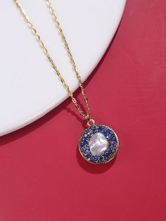 Immerse yourself in the celestial beauty of our Starry Dreams collection. This exquisite set features a Baroque pearl intricately set with stunning blue gemstones, symbolizing a perfect blend of art and nature. The set includes a pendant necklace, a ring, and earrings, each showcasing the unique allure of the Baroque pearl. The pendant measures 1.85*1.85 cm, elegantly suspended on a 52 cm necklace with an additional 5 cm extension for adjustable length. Elevate your style with this mesmerizing combination of artistic design and the timeless elegance of pearls. This thoughtful 3-piece pearl set features fine quality AAA freshwater baroque pearls that are blemish-free with a rich luster. This pendant and earring set is simple, elegant, and classic. Jewelry Set includes: Pendant Necklace A pa Blue Gemstone Pearl Necklace, Blue Round Pendant Necklace For Party, Blue Baroque Pearl Pendant Jewelry, Blue Baroque Pearl Jewelry With Pearl Pendant, Blue Baroque Pearl Jewelry With Pendant, Celestial Style Pearl Pendant Necklaces, Blue Round Pearl Charm Jewelry, Blue Round Jewelry With Pearl Charm, Luxury Blue Pearl Necklace