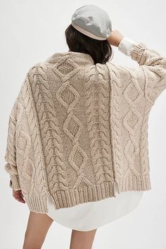 Living The Dream Cable Tunic | Free People Living The Dream, Oversized Tunic, People Living, Knitting Inspiration, Boho Clothing, High Neckline, The Dream, Small Bust, Shoulder Sleeve