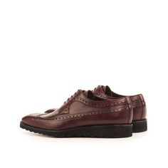 Zonta Longwing Blucher - Q by QS Classic Formal Derby Shoes With Perforated Toe Box, Classic Wingtip Lace-up Shoes For Derby, Elegant Burgundy Loafers With Rubber Sole, Elegant Burgundy Dress Shoes With Leather Lining, Classic Derby With Cap Toe And Brogue Detailing, Classic Derby With Brogue Detailing And Cap Toe, Luxury Wingtip Lace-up Business Shoes, Luxury Wingtip Lace-up Shoes For Business, Classic Derby Shoes With Brogue Detailing And Cap Toe