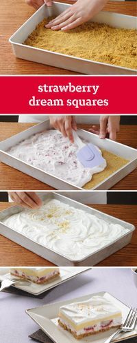 the steps to make a strawberry dream cake