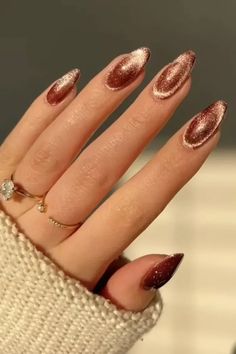 Discover 40 stunning November nails ideas to elevate your autumn style. From vibrant orange shades to deep burgundy, matte finishes, and shimmery bronze, these nail designs are perfect for the cozy fall season. Whether you're into simple elegance or bold statement nails, there's something for everyone in this 2024 nail art guide. Get inspired and try out these fun, easy designs today! November Nails Ideas, Chocolate Glazed Donut, Glazed Nails, Bronze Nails, Velvet Nails, November Nails, Glazed Donut, Cat Eye Nails, Trendy Nail Design