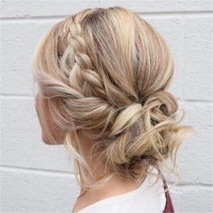 Beautiful braided wedding hairstyles_braided updo 17 #weddinghairstyles #braidedhairstyles #braidedupdo Bridemaids Hairstyles, Cute Prom Hairstyles, French Braid Ponytail, Bridesmaids Hair, Bridesmaid Hair Makeup, French Braid Hairstyles, Prom 2024, Wedding Hair Makeup, Wedding Hairstyles Updo