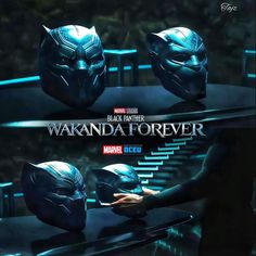 the black panther mask is on display in this advertisement