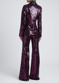 We guarantee this is an authentic HALPERN SEQUINNED FLARED TROUSERS & BLAZER SET SIZE 40 or full money back. This Product is in Excellent condition ( PLEASE REFER TO PHOTOS) Luxurysnob is not affiliated with HALPERN. We guarantee this is an authentic HALPERN item or 100% of your money back. HALPERN is a registered trademark of HALPERN. Formal Fitted Sequin Pantsuit, Fitted Sequin Pantsuit For Evening, Formal Sequined Long Sleeve Pantsuit, Fitted Sequined Pantsuit With Long Sleeves, Fitted Long Sleeve Sequin Pantsuit, Formal Long Sleeve Sequin Pantsuit, Fall Party Pantsuit With Long Sleeves, Long Sleeve Pantsuit For Fall Party, Long Sleeve Sequin Pantsuit For Party