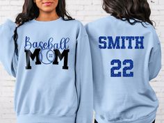 Baseball Mom Sweatshirt,Glitter Baseball Mom Sweatshirt, Baseball Mom Sweatshirt,Baseball Mom Sweatshirt,Custom Baseball Sweatshirt This fun Baseball Mom Sweatshirt is perfect for cold evenings. This Gildan sweatshirt is soft and great for everyday wear.  ♥ How To Order: ♥ HOW TO Order: 1) Select Shirt STYLE and COLOR from 1st drop down (see charts in pictures for options of colors for each style) 2) Choose the SHIRT SIZE from the 2nd drop down (see measurement charts in pictures, we highly reco Team Spirit Crew Neck Top With Glitter Print, Blue Crew Neck Tops With Glitter Print, Blue Glitter Print Crew Neck Tops, Glitter Print Tops For Sports Events And Season, Sporty Crew Neck T-shirt With Glitter Print, Glitter Print Crew Neck Top For Sports Events, Crew Neck Top With Glitter Print For Sports Events, Baseball Sweatshirts, Maroon Shirts