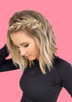 Beach Wave Hair, Lob Haircut, Short Braids, Cool Braid Hairstyles, Peinados Fáciles Para Cabello Corto, Short Wedding Hair