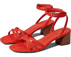 Casual Fitted Sandals With Block Heel, Fitted Synthetic Sandals With Square Toe, Fitted Sandals With Cushioned Footbed For Spring, Fitted Cushioned Sandals For Spring, Summer Fitted Sandals With Cushioned Footbed, Branded Bags, Anne Klein, Product Reviews, Sandals Heels