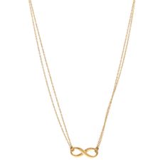 This is an authentic TIFFANY 18K Yellow Gold Infinity Double Chain Pendant Necklace. The necklace is crafted of 18 karat yellow gold and features two fine chains holding a polished infinity symbol motif pendant. The Necklace, Infinity Symbol, Double Chain, Chain Pendant, Chain Pendants, Yellow Gold, Pendant Necklace, Chain, Pendant