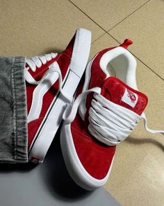 Red Chunky Sneakers, Vans Platform Sneakers Outfit, Vans Chunky, Red Vans Outfit, Chunky Vans, Tyler Concert, Vans Oldschool, Pretty Sneakers, Trendy Shoes Sneakers