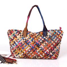 Hand-woven bag color bag - Trendha Trendy Luggage, Handmade Leather Shoulder Bag, Hand Bags For Women, Mobile Phone Bag, Woven Bag, Phone Bag, Shoulder Bag Women, Leather Handmade, Bag Making