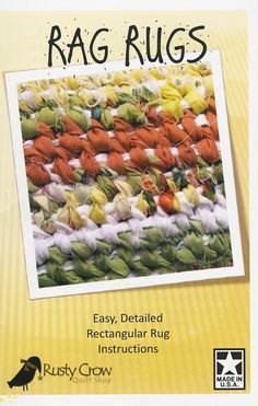 the cover of rag rugs easy detailed rectangle rug instructions by rusty crow book