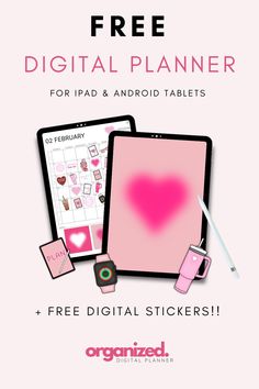 FREE DIGITAL STICKERS ☻ + FREE DIGITAL PLANNER! businessplanner #plannernotes📗. Business Planner Printables, Free Planner Inserts, Digital Planner For Ipad, Budget Planner Free, Planner For Ipad, Planner Setup