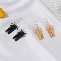 Material: Alloy Fashion Element: I Know Style: INS Style Insect Decor, Gothic Design, Gothic Earrings, Big Earrings, Girls Jewelry, Cotton Pads, Unique Earrings, Pendant Earrings, Long Earrings