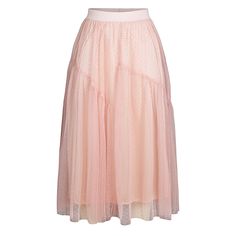 Pink Elastic Waist Elegant Swing Midi Skirt Casual Tulle Maxi Skirt For Spring, Casual Spring Tulle Skirt, Casual Tulle Skirt With Relaxed Fit, Casual Tulle Skirt, Casual Long Tulle Skirt, Petticoat, Midi Skirt, Elastic Waist, Elastic