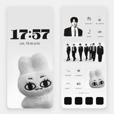 an iphone case with the image of a stuffed animal in black and white