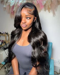 side part body wave wig install Side Part Wigs For Black Women, Side Wigs For Black Women, Wig Styles For Black Women Side Part, 26 Inch Body Wave Wig Styles, Frontal Wig Install Side Part, Body Wave Weave Hairstyles Side Part, Side Part Weave With Curls, Frontal Hairstyles Side Part, Body Wave Wig Hairstyles Black Women