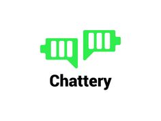 two green speech bubbles with the word chattery