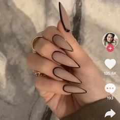 Nude Matte Nails Design, Nails Tech, Hot Nail Designs, Witch Nails, Natural Nail Designs, Edgy Nails, Glitter Gel Nails, Matte Nails Design