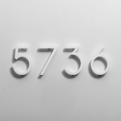 METAL HOUSE NUMBERS ARE IN STOCK AND READY TO SHIP. FREE SHIPPING IN THE US AND CANADA. The highest quality metal house numbers you'll find anywhere. We guarantee it. White metal house numbers standing 5 inches tall and crafted from 3/8" solid aluminum. These white address numbers are smaller in size, so they fit well in areas with limited space. Powder coated matte white all around for outstanding durability and curb appeal. 2 inch threaded studs thread into the backsides of the numbers for rig White Metal House, Traditional House Numbers, White Mid Century Modern, Metal House, Floating House