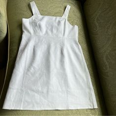 Nwt J. Crew White Squareneck A-Line Dress In Stretch Linen Blend Size 14 Brand New! Back Zipper See Photos For Approximate Measurements Aline Dress, Linen Blend, A Line Dress, J Crew, Color White, A Line, Mini Dress, Brand New, Womens Dresses