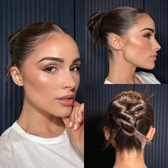 Bun For Very Long Hair, Sleek Hair Updo, Sleek Hair Bun, Hair Bun Ideas, Sleek Bun Hairstyles, Hair Tips And Tricks, Hairstyles With Veil, Bun Ideas, Peinados Hair Styles