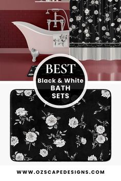 the best black and white bath sets for bathroom decorating ideas that are easy to do