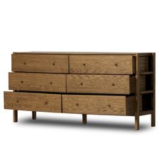 the chest of drawers is made out of wood