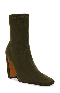 A squared-off toe and slender block heel balance a versatile bootie fashioned with a side zipper for easy entry. 3 1/2" heel Side zip closure Synthetic upper/textile lining/synthetic sole Imported Steve Madden Emerald Boots, Fall Medium Width Heels With Zipper Closure, Medium Width Heels With Zipper Closure For Fall, Fitted Mid-calf Boots With Zipper For Fall, Fall Square Toe Mid-calf Boots With Zipper Closure, Fitted Ankle-high Heeled Boots With Zipper, Fall Mid-calf Boots With Zipper Closure And Square Toe, Fall Block Heel Heels With Zipper Closure, Fitted Ankle Heeled Boots With Zipper