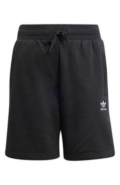 An embroidered Trefoil logo adds a signature athletic element to these comfortably relaxed drawstring shorts made from cotton and recycled fibers. Elastic/drawstring waist Side-seam pockets 70% cotton, 30% recycled polyester Machine wash, dry flat Imported Adidas Cotton Activewear, Adidas Cotton Activewear For Streetwear, Adidas Cotton Sporty Activewear, Cotton Activewear With Drawstring Shorts, Cotton Activewear With Drawstring And Short Length, Short Cotton Activewear With Drawstring, Cotton Activewear Shorts With Elastic Waistband, Adidas Athletic Shorts For Streetwear, Adidas Athleisure Shorts For Spring