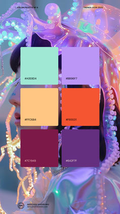 the color palette is shown with different shades