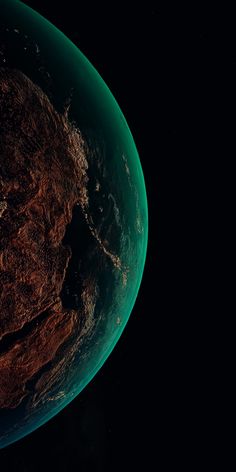 an image of the earth taken from space in this artist's rendering, it appears to be brown and green