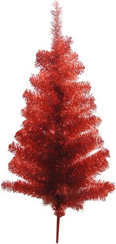 3' Tinsel Tree: Red - 55111-RED - The Wreath Shop Tinsel Tree, Wreath Making Supplies, Wreath Making, Wired Ribbon, Holiday Tree, How To Make Wreaths, Deco Mesh, Candy Cane, Decorating Your Home