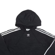 Item is in good used condition. >Size: UK 6 >Armpit To Armpit: 23" >Armpit To Cuff: 19" >Collar To Hem: 19" Winter Sports Sweatshirt With Three Stripes, Sporty Streetwear Sweatshirt With Drawstring Hood, Sporty Sweatshirt With Drawstring Hood For Streetwear, Black Sweatshirt For Streetwear, Black Sportswear Sweatshirt, Athleisure Sweatshirt With Double-lined Hood For Streetwear, Sporty Drawstring Hood Sweatshirt For Streetwear, Sporty Crew Neck Hoodie With Three Stripes Branding, Hooded Sportswear Sweatshirt With Three Stripes Branding