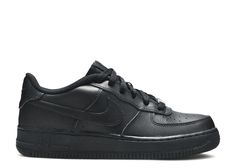 The "Triple Black" Nike Air Force 1 is a classic and versatile sneaker, highly sought after for its sleek and all-black design. This model features a full black upper made from genuine and synthetic leather, providing a durable and stylish look. The midsole and outsole are also black, ensuring a cohesive monochromatic aesthetic. The shoe is completed with black laces and a silver AF1 tag, adding a subtle touch of contrast and elegance. School Astetic, Black Nike Air Force 1, Black Nike Air Force, Summer Collection Men, Monochromatic Aesthetic, Jordan 4’s, Jordan Yeezy, Jordan 10, Jordan 8