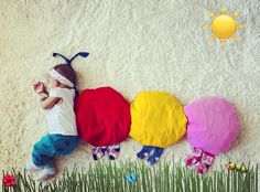 Teej Photoshoot Idea For Baby, Mansoon Theme Photoshoot For Baby, Baby Krishna Photoshoot Ideas With Mom, Janmastami Theme Baby Photos, Colourful Caterpillar, Janmashtami Baby Girl Shoot, Born Baby Photos, Mother Baby Photography