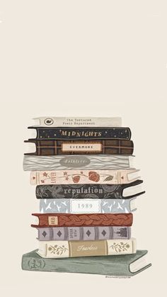 a stack of books sitting on top of each other