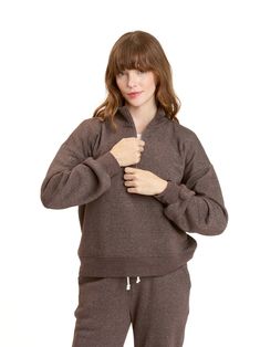 Made from our signature triblend fleece, the Constance Tribend Fleece Half Zip Pullover is one of the comfiest basics around. Pair with our equally comfy Triblend Jogger or your favorite denim! Cozy French Terry Sweats For Layering, Cozy Fit French Terry Sweatshirt, Comfortable French Terry Sweater, Fall Fleece Tops For Lounging, Fleece Tops For Fall Lounging, Super Soft Sweatshirt For Fall Lounging, Fleece Tops For Lounging In Fall, Cozy Relaxed Fit Winter Activewear, Cozy Relaxed Fit Activewear For Winter